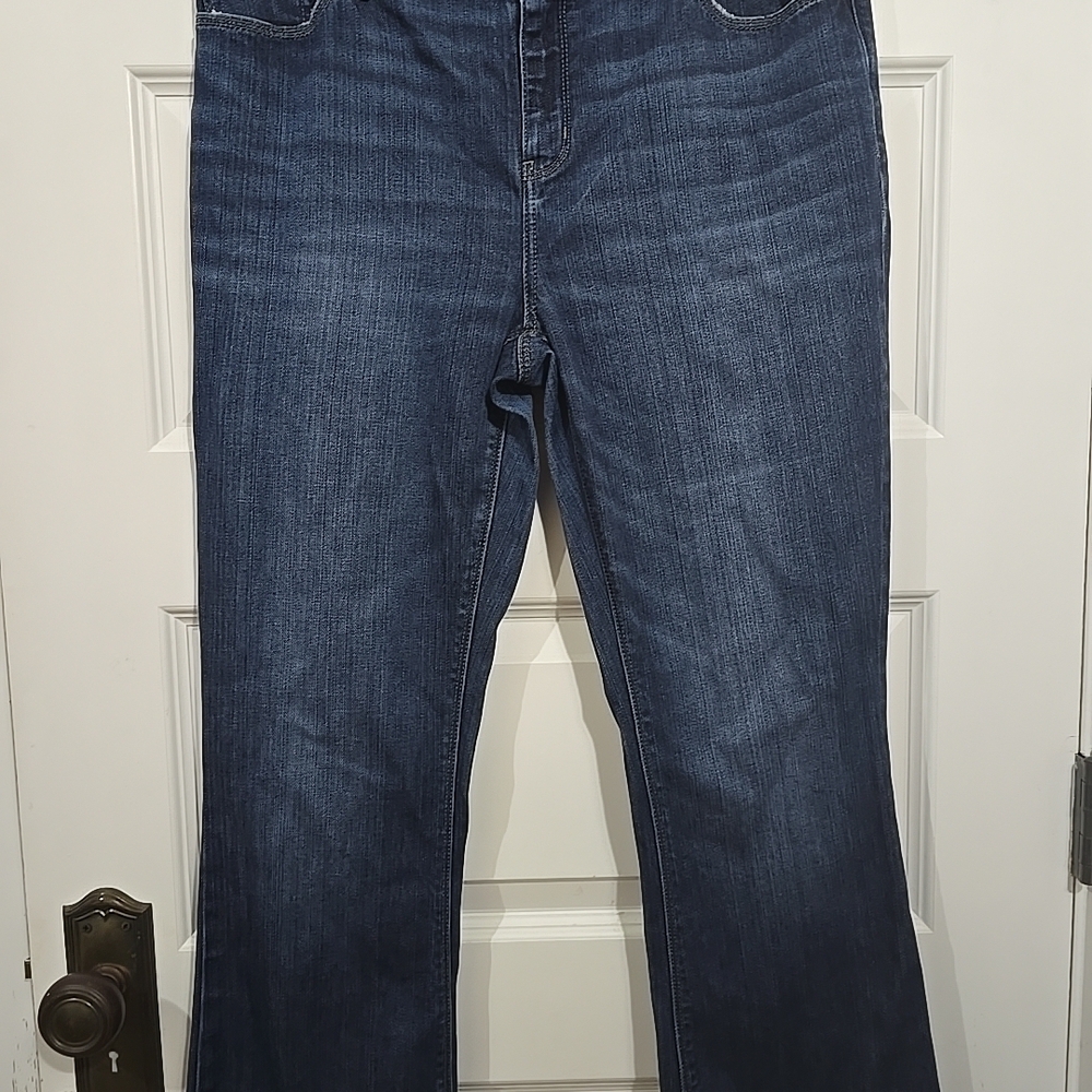 Chicos Boot Cut Jean Dark Wash Size 1R/10